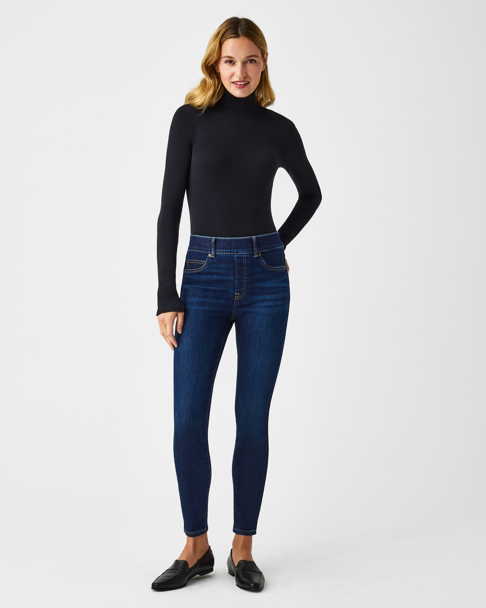 Spanx Five-Pocket 2024 High-Waist Skinny Jeans - Georgia Wash