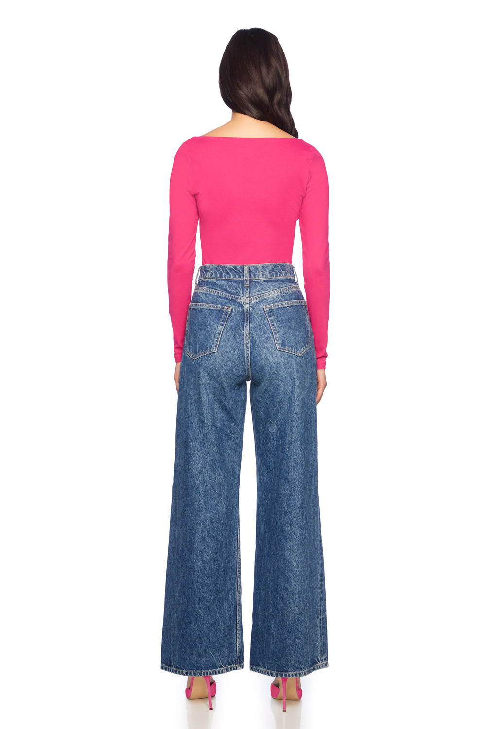 Susana Monaco Long Sleeve Scoop Front Top