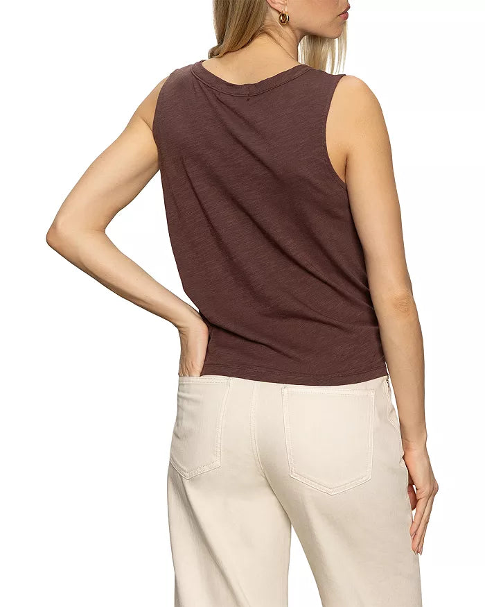 Sanctuary Notched Button Front Tee