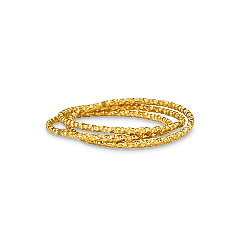 Ellie Vail Blair Interlocked Hammered Ring