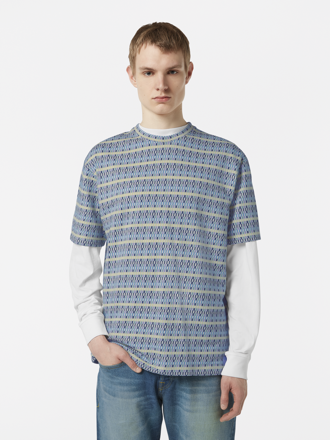 Scotch & Soda Men's Relaxed-Fit Jacquard T-Shirt