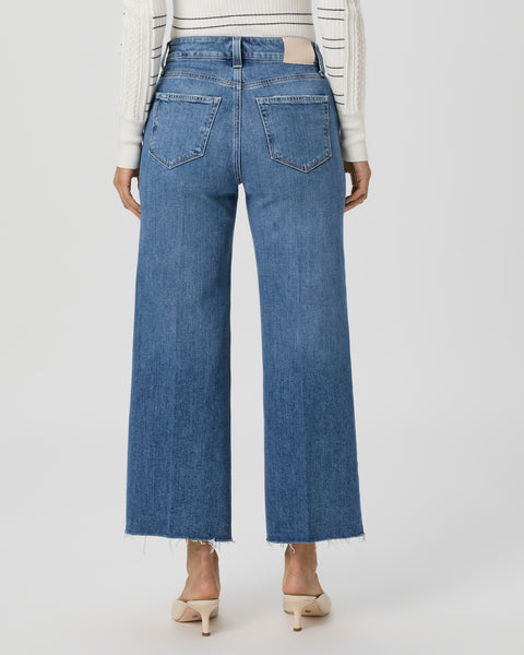 Paige Women's Anessa Wide Leg Raw Hem Jean