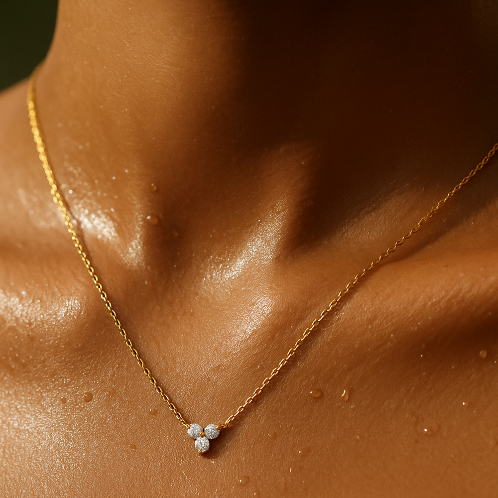 Ellie Vail Donna Triple Stone Necklace