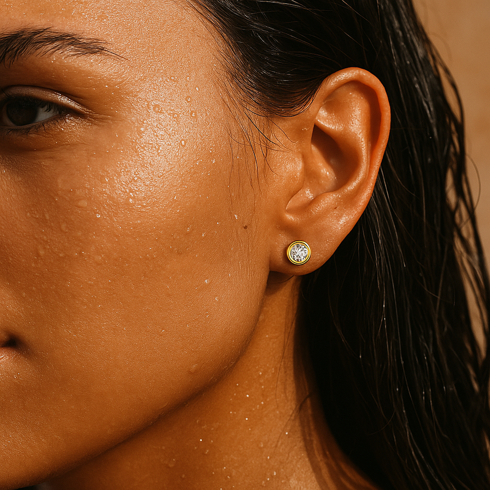 Ellie Vail Cateana Bezel Stud Earring