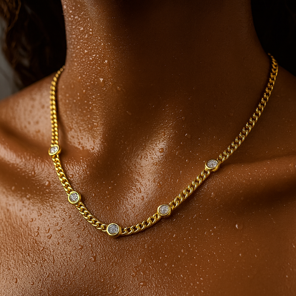 Ellie Vail Ellery Bezel Chain Necklace