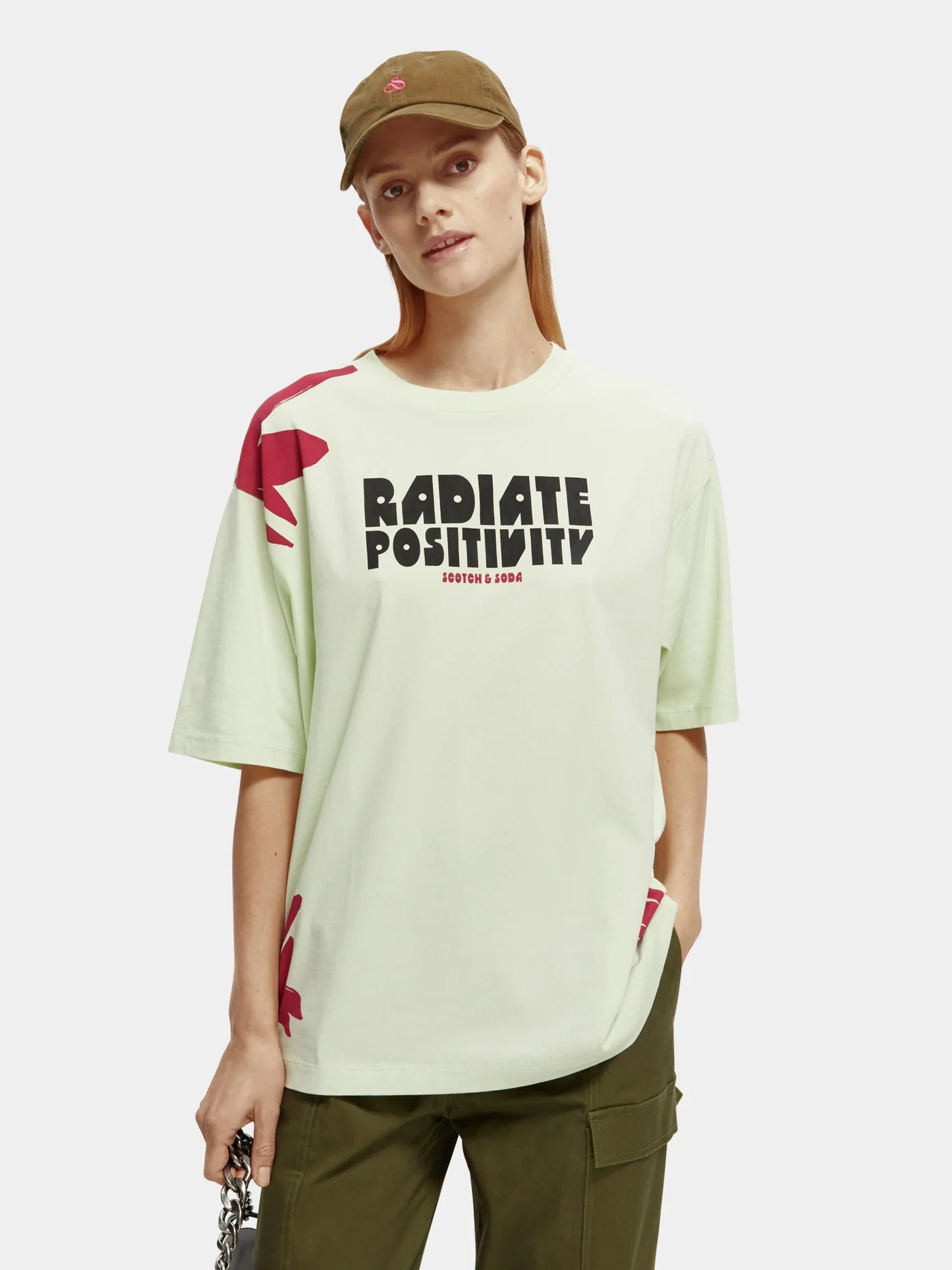 Scotch&Soda Women's Oversized Printed Organic Cotton T-Shirt