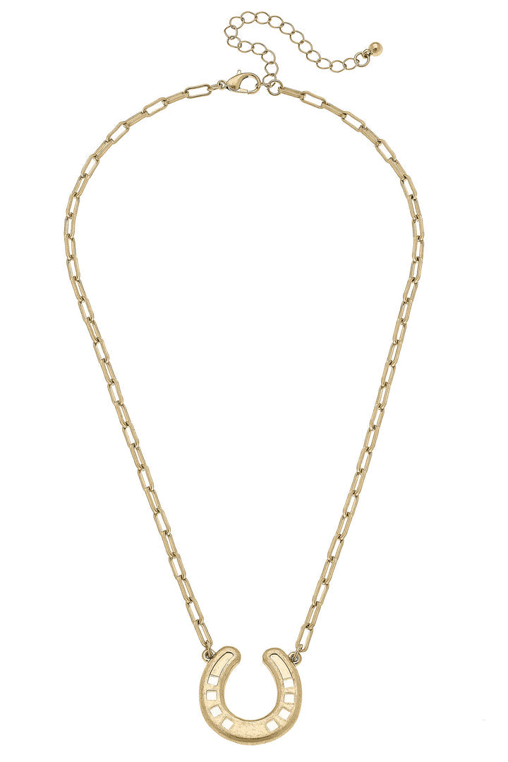 Canvas Style Clyde Horseshoe Pendant Necklace
