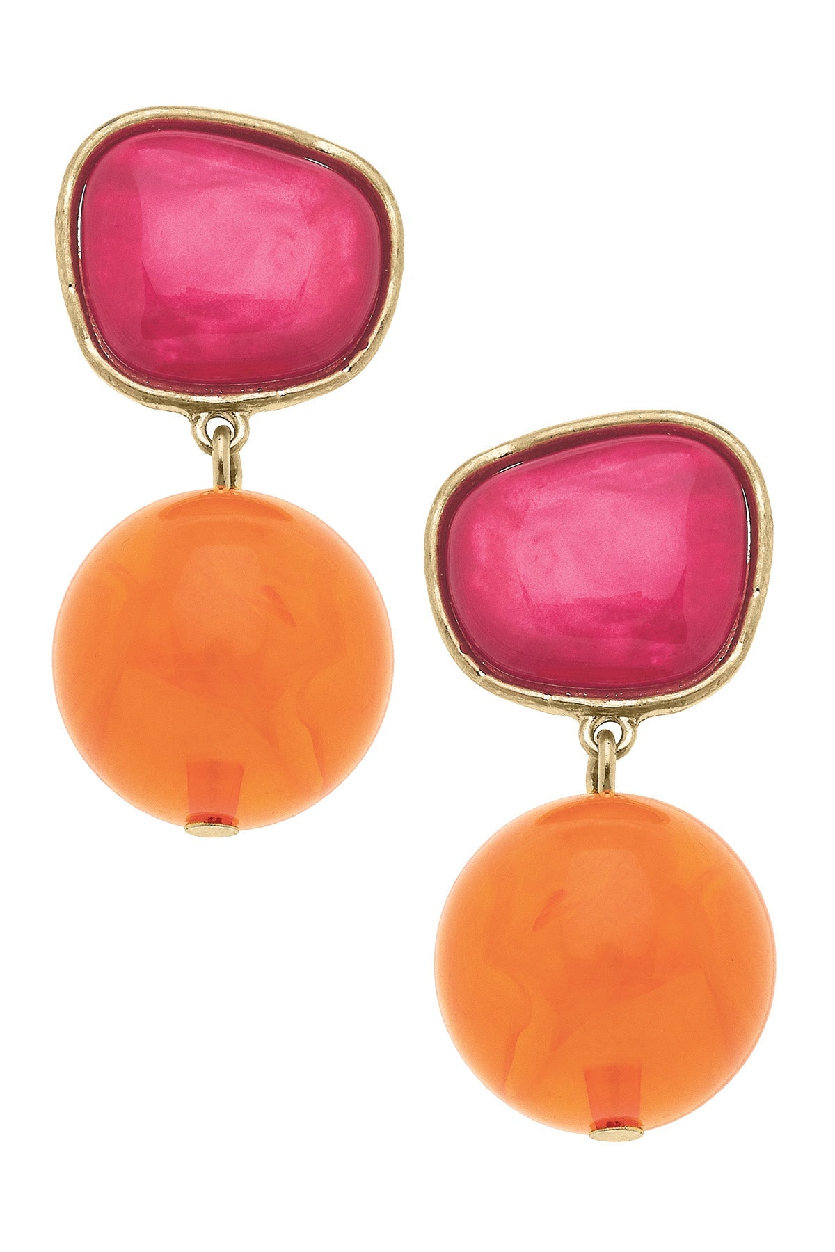 Canvas Style Ophelia Marbled Resin Drop Earrings
