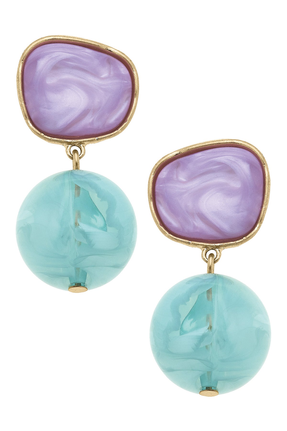 Canvas Style Ophelia Marbled Resin Drop Earrings