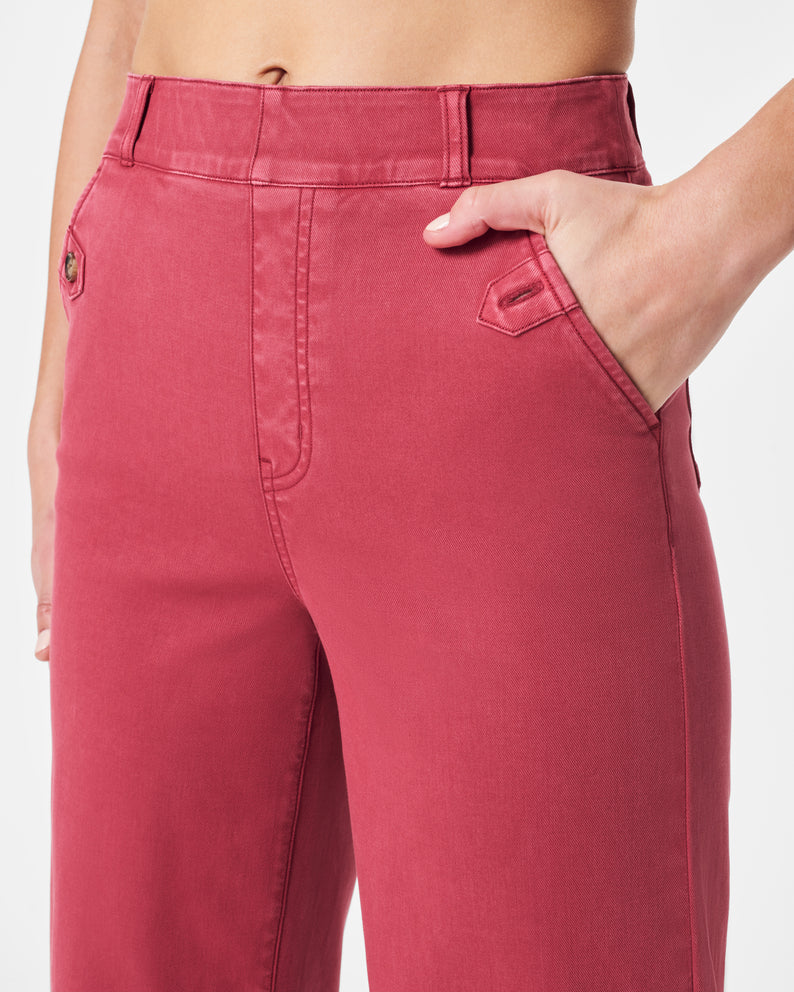 SPANX Stretch Twill Cropped Wide Leg Pant