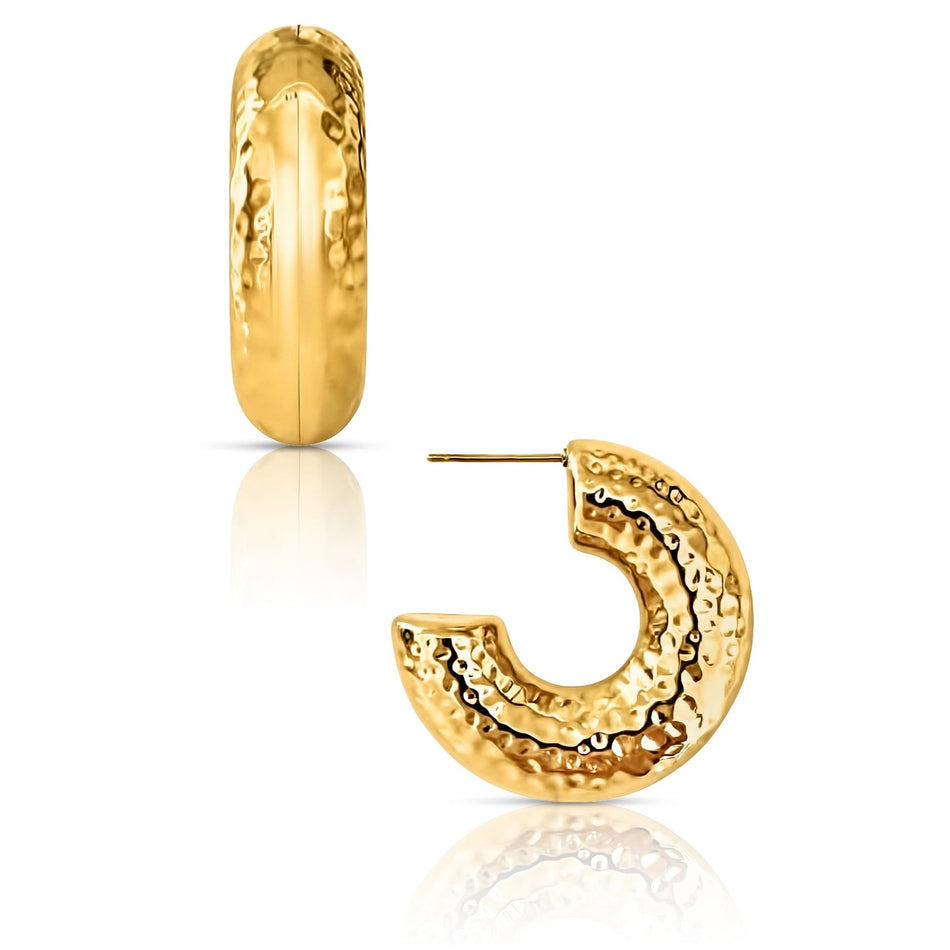 Ellie Vail - Kirby Hammered Hoop Earring