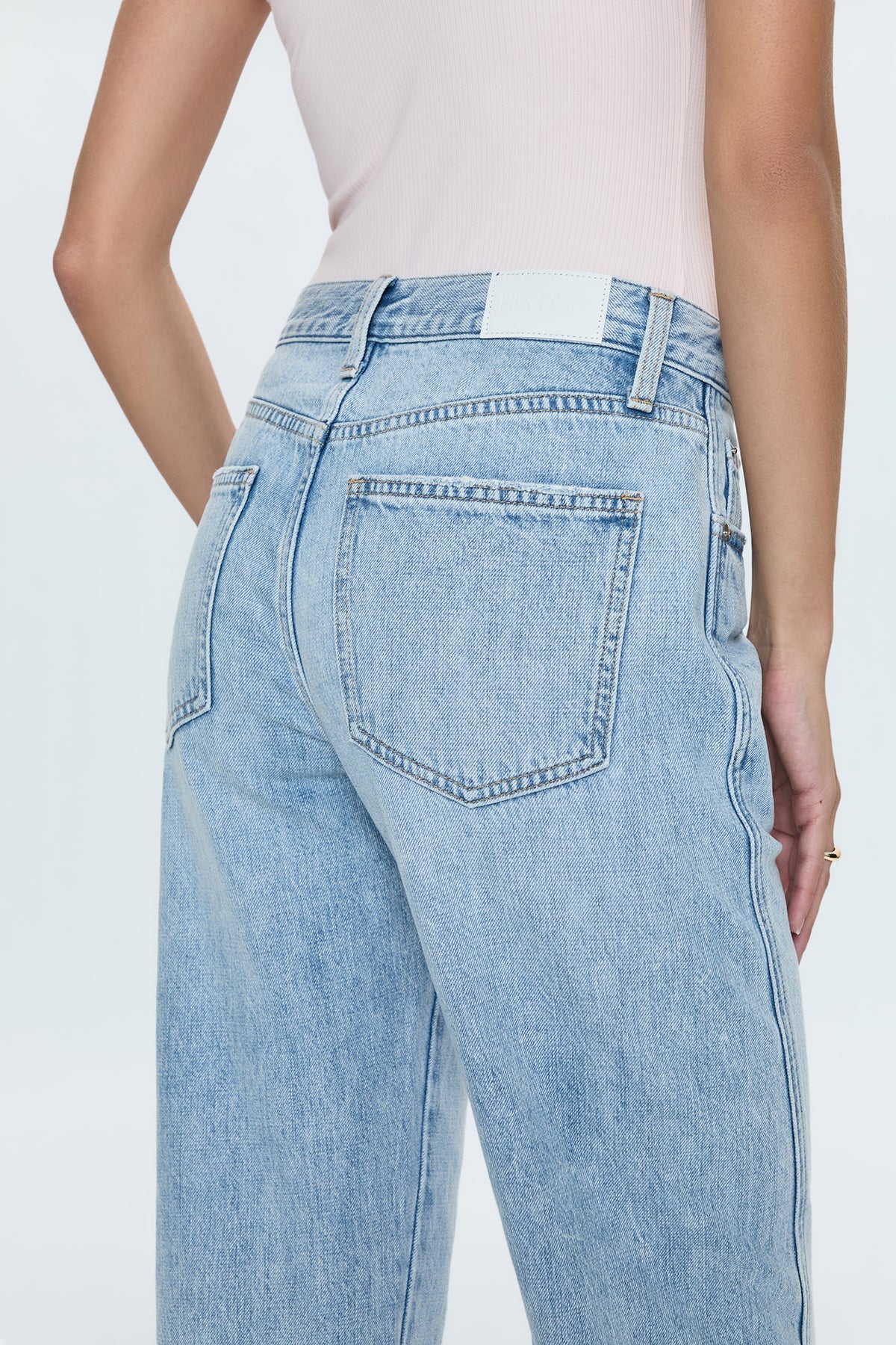 Pistola Kacey Mid Rise Cuffed Straight Jean - Berkeley