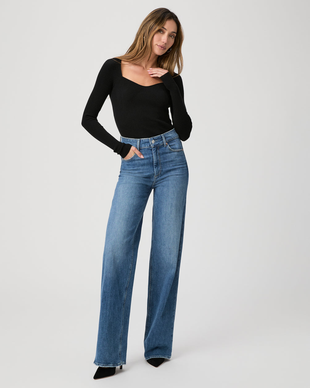 Paige Women's Sasha High Rise Wide Leg
