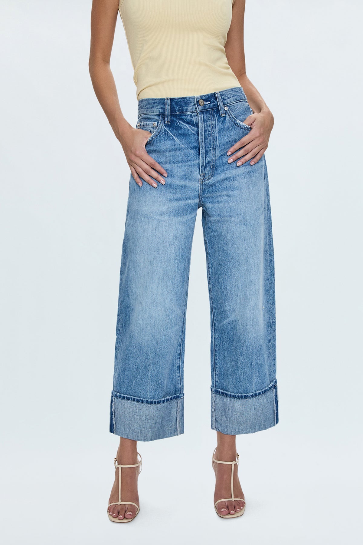 Pistola Ryder High Rise Cuffed Jean - Abroad Vintage