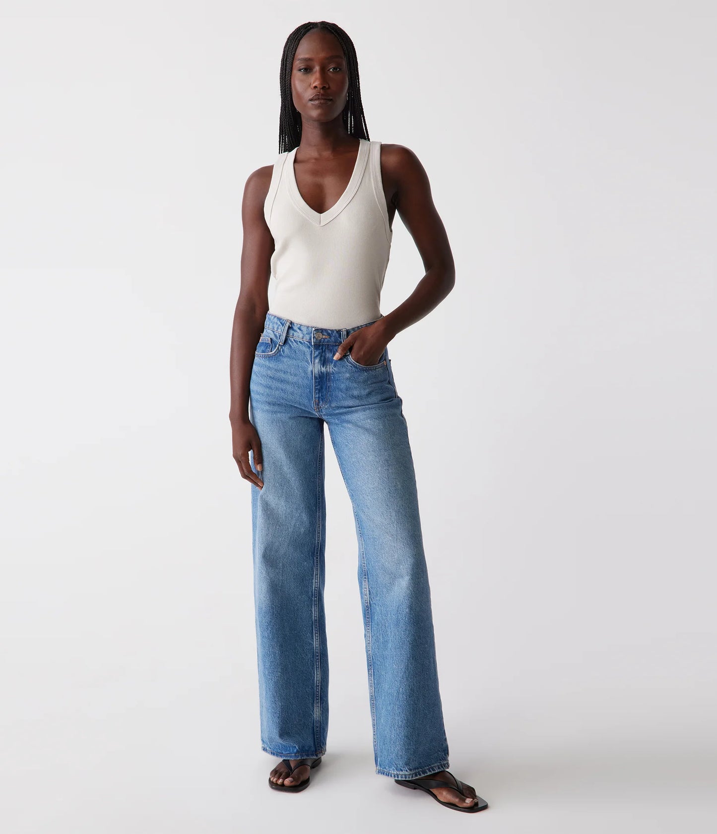 Michael Stars Maya V-Neck Tank (One Size)