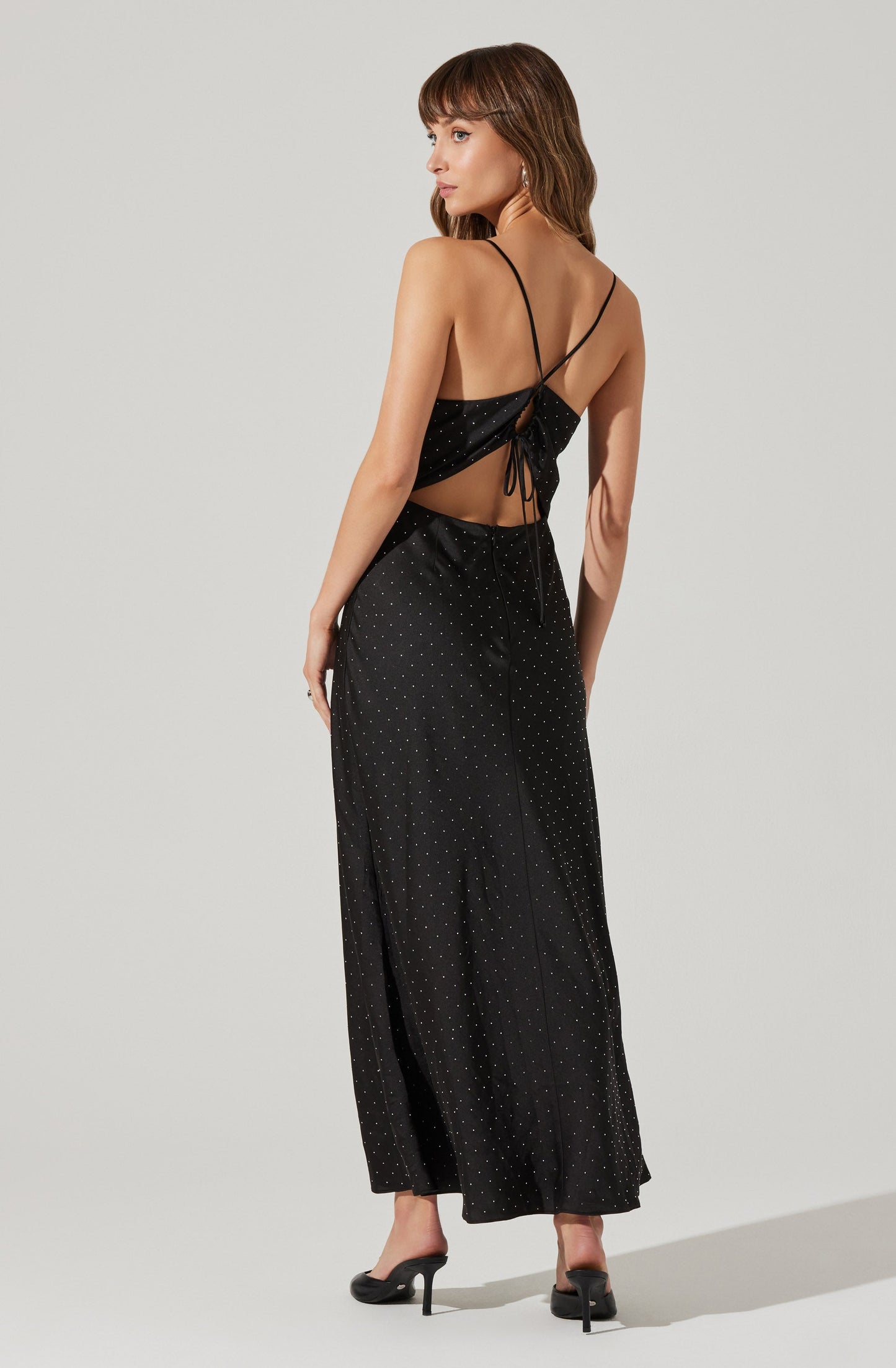 ASTR Rhinestone Maxi Slip Dress