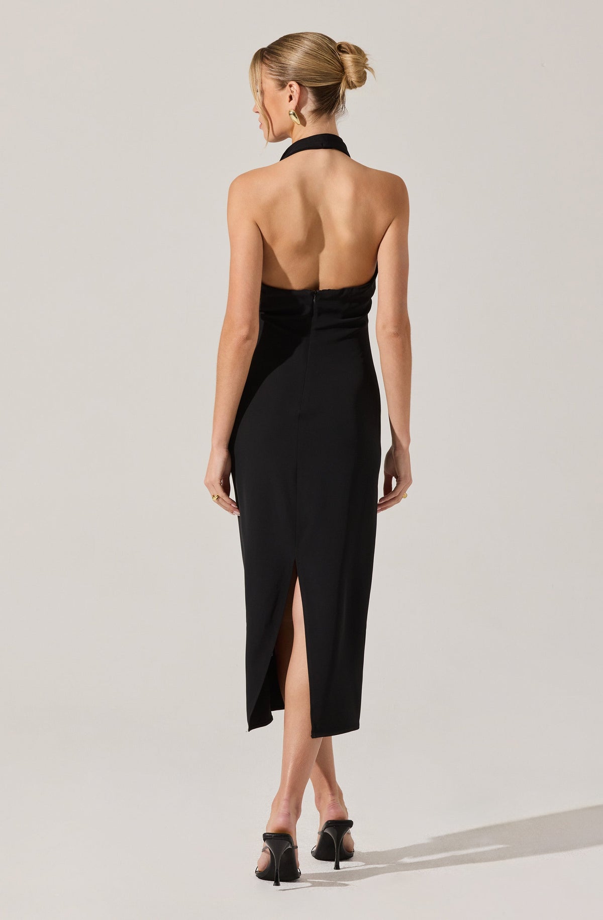 ASTR Alanna Halter Cowl Neck Dress