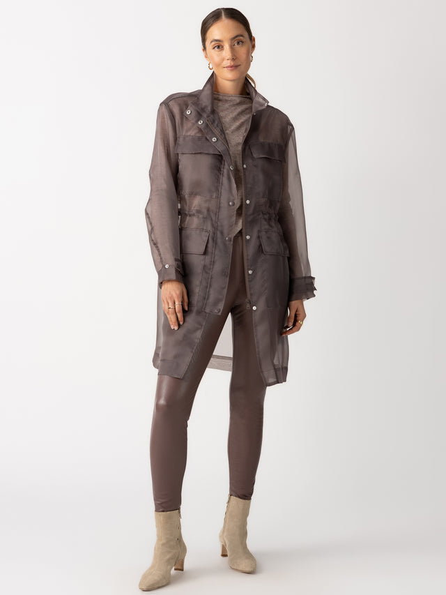 Sanctuary Organza Parka - Cocoa