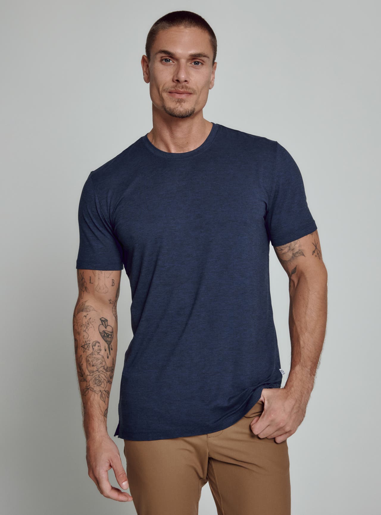 Midnight 7 Diamonds Men's Heather Core Crew Neck Tee