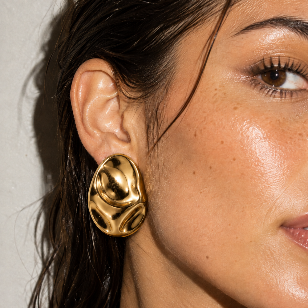 Ellie Vail Katia Oversized Molten Stud Earring