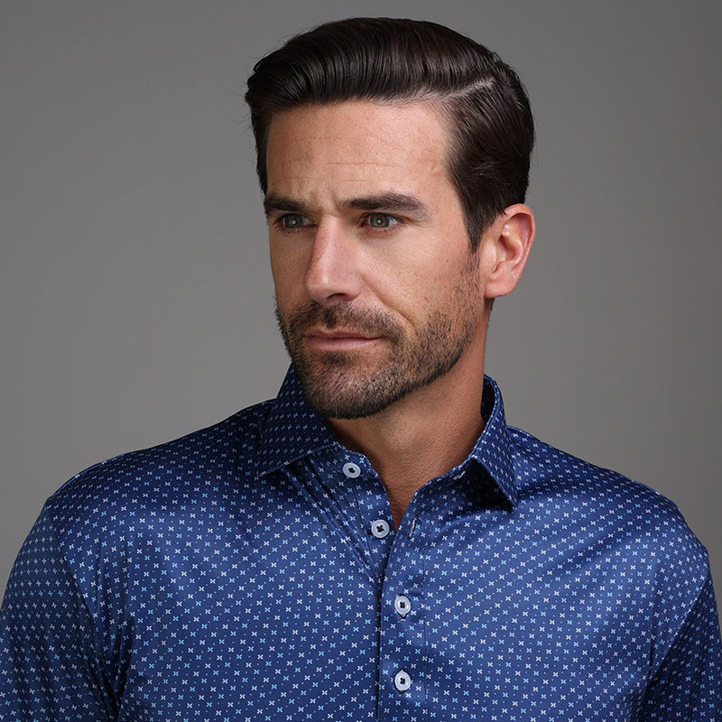 Collars & Co Semi-Spread Collar Polo - Pattern