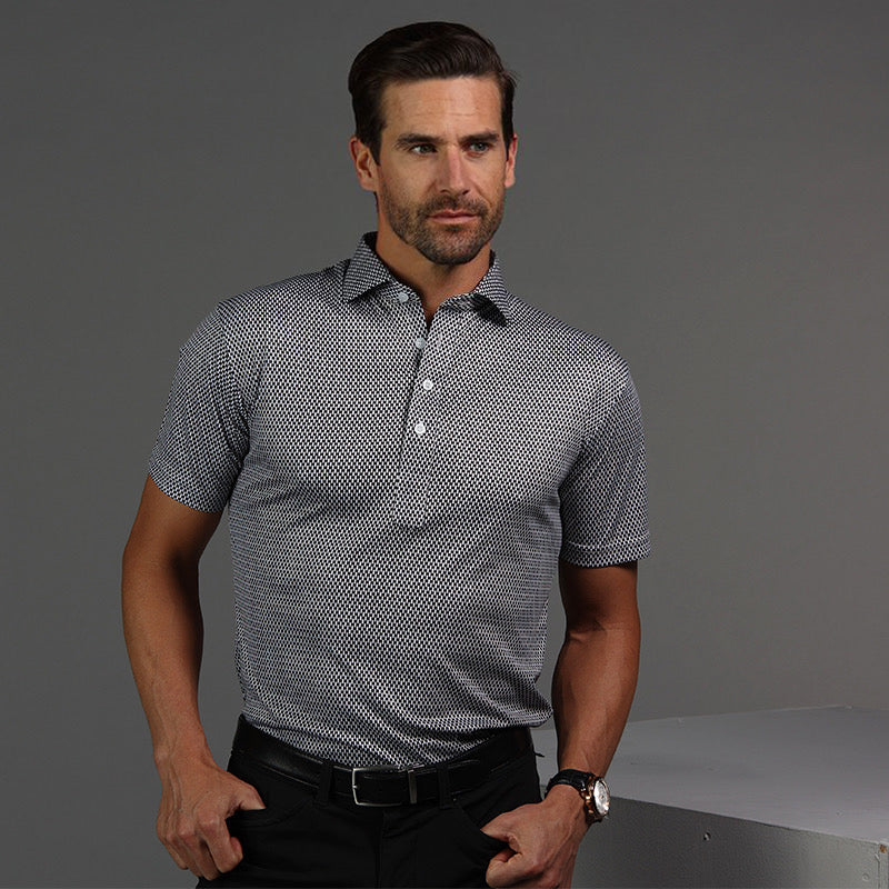 Collars & Co Semi-Spread Collar Polo - Pattern