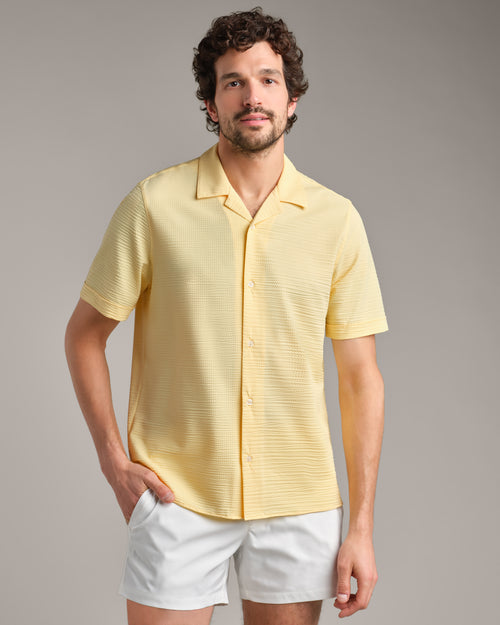 Rhone Commuter Seersucker Camp Collar Shirt