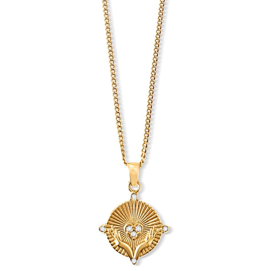 Ellie Vail Heidi Heart Disk Pendant Necklace