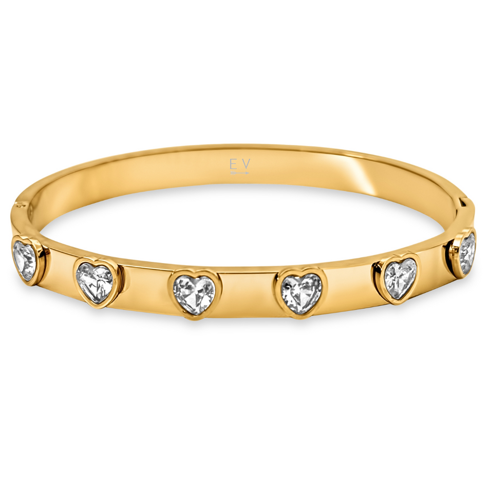 Ellie Vail Leslie Heart Bangle Bracelet