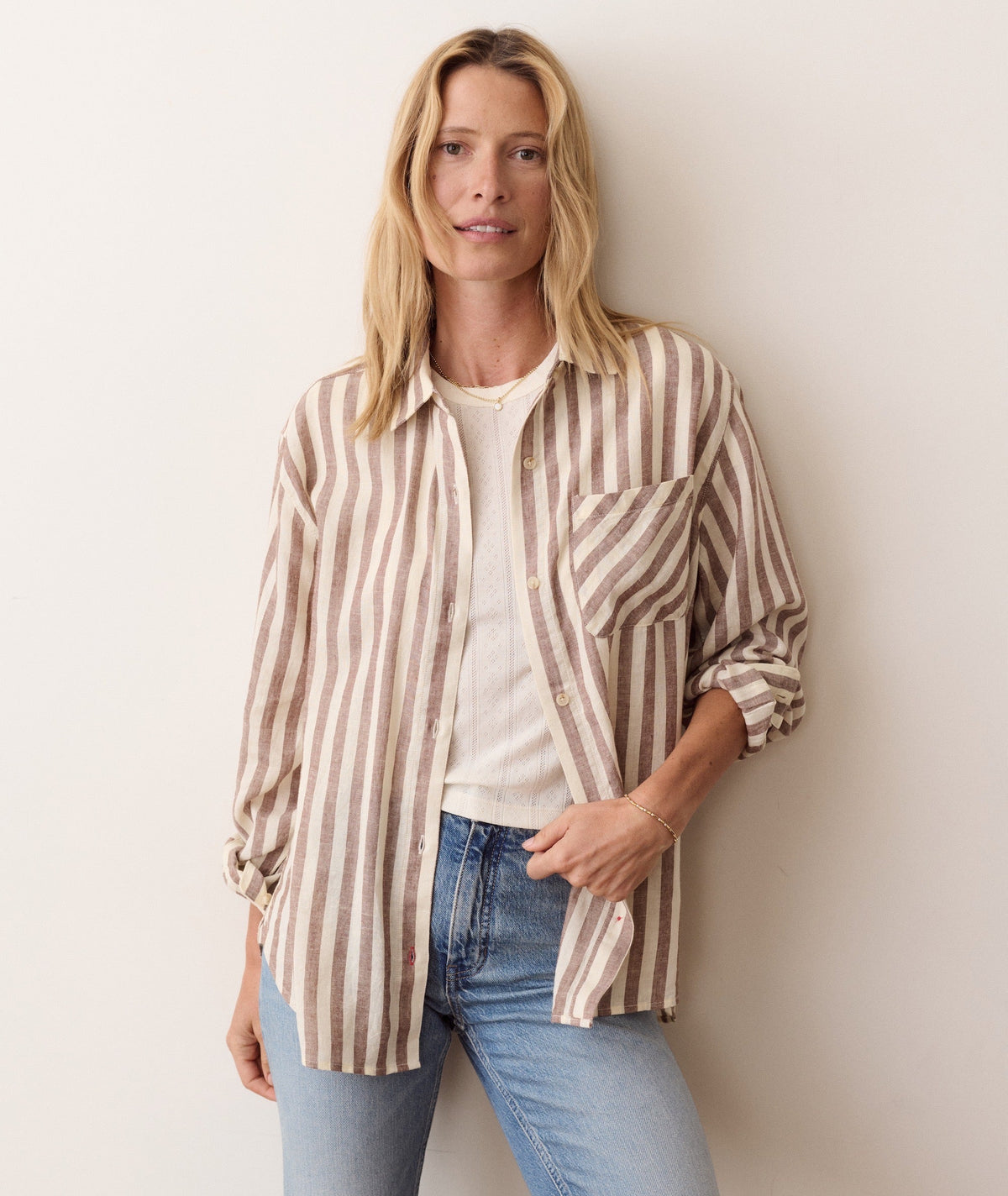 Marine Layer Women's Jane Relaxed Linen Shirt