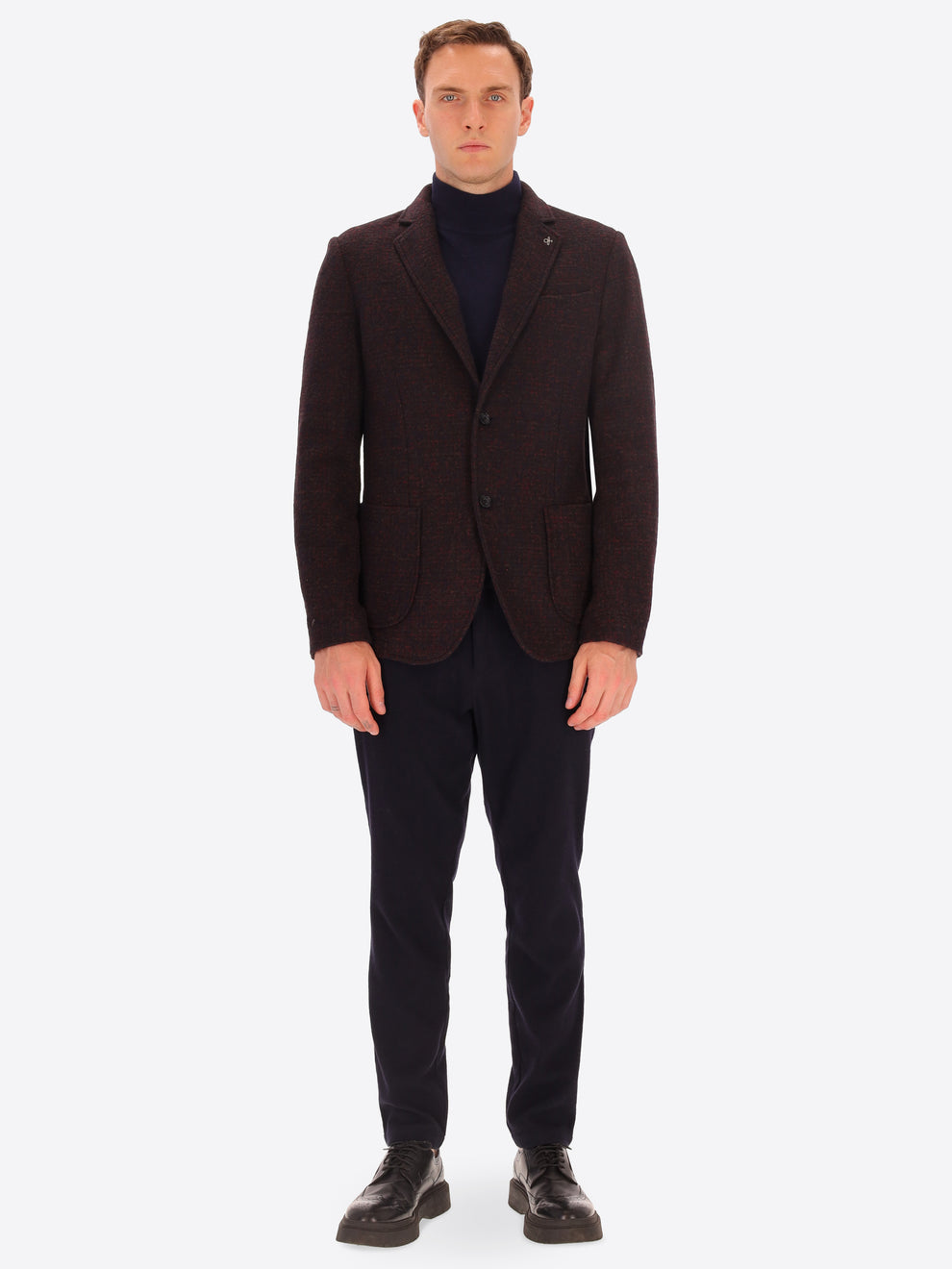 Distretto 12 Melange Faux Soild Wool Blend Jacket Bristol