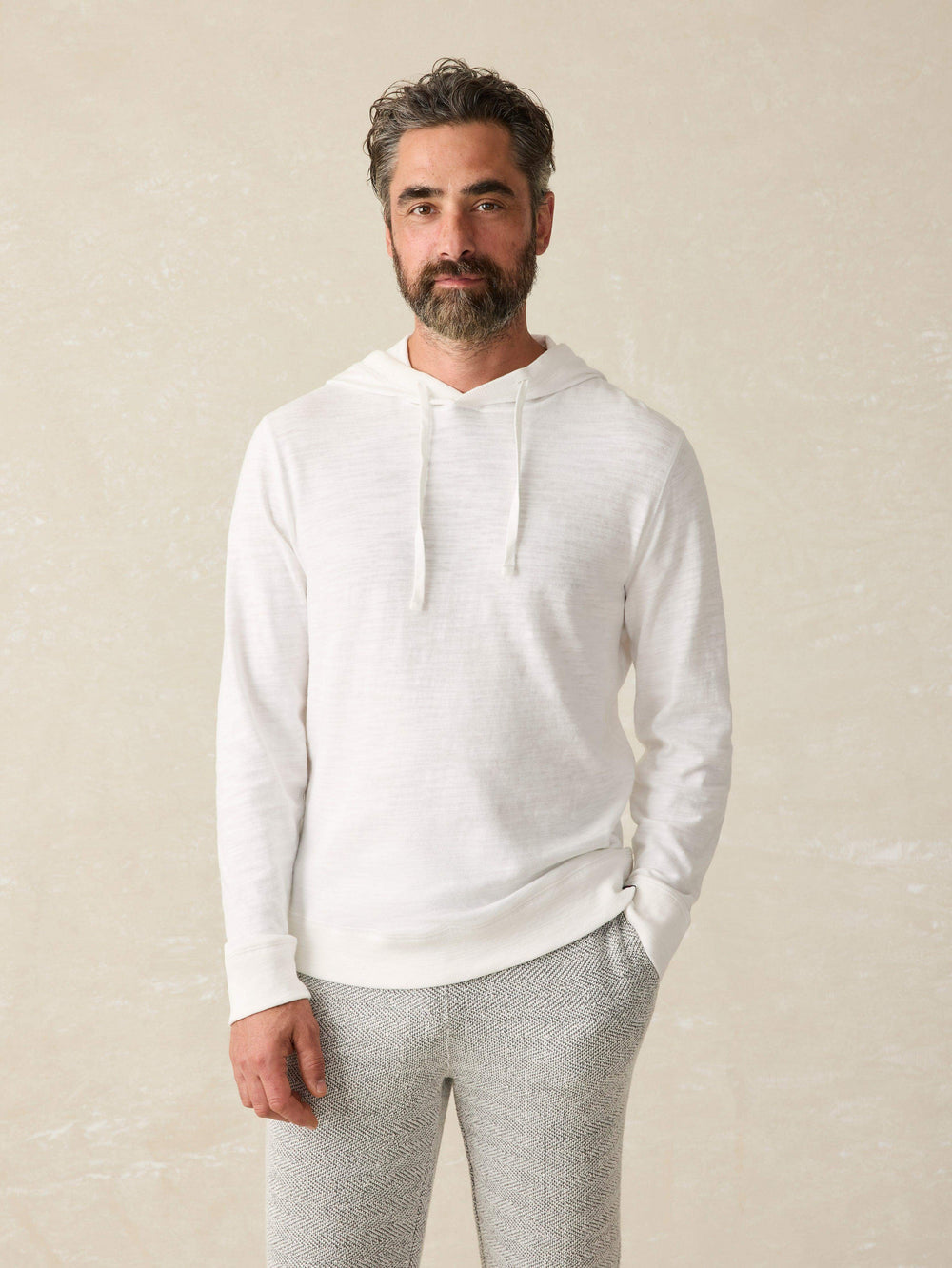 Faherty Men's Sunwashed Slub Hoodie