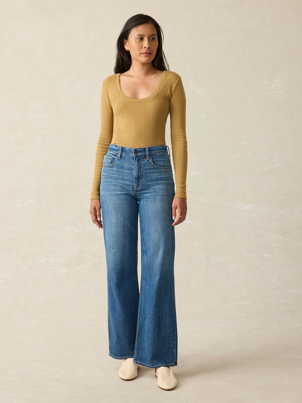 Faherty Women's Pacific Pointelle Scoop Neck
