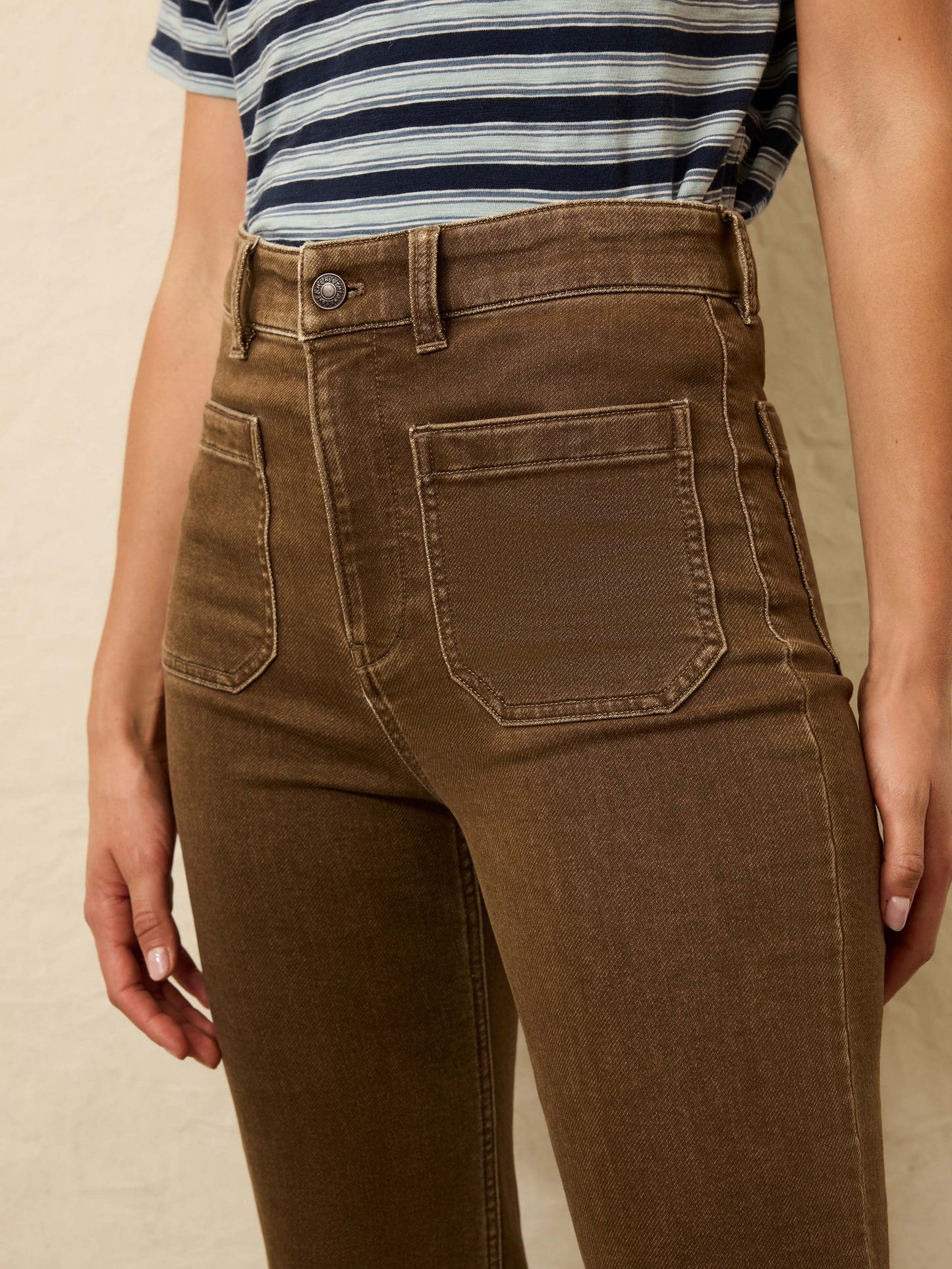 Faherty Women's Stretch Terry Patch Pocket Pant