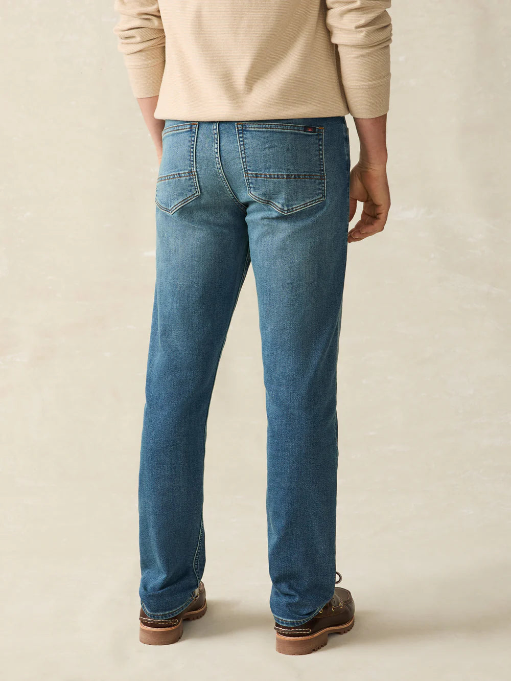 Faherty Men's Stretch Terry 5pckt Jeans (Indigo Ocean Wash)
