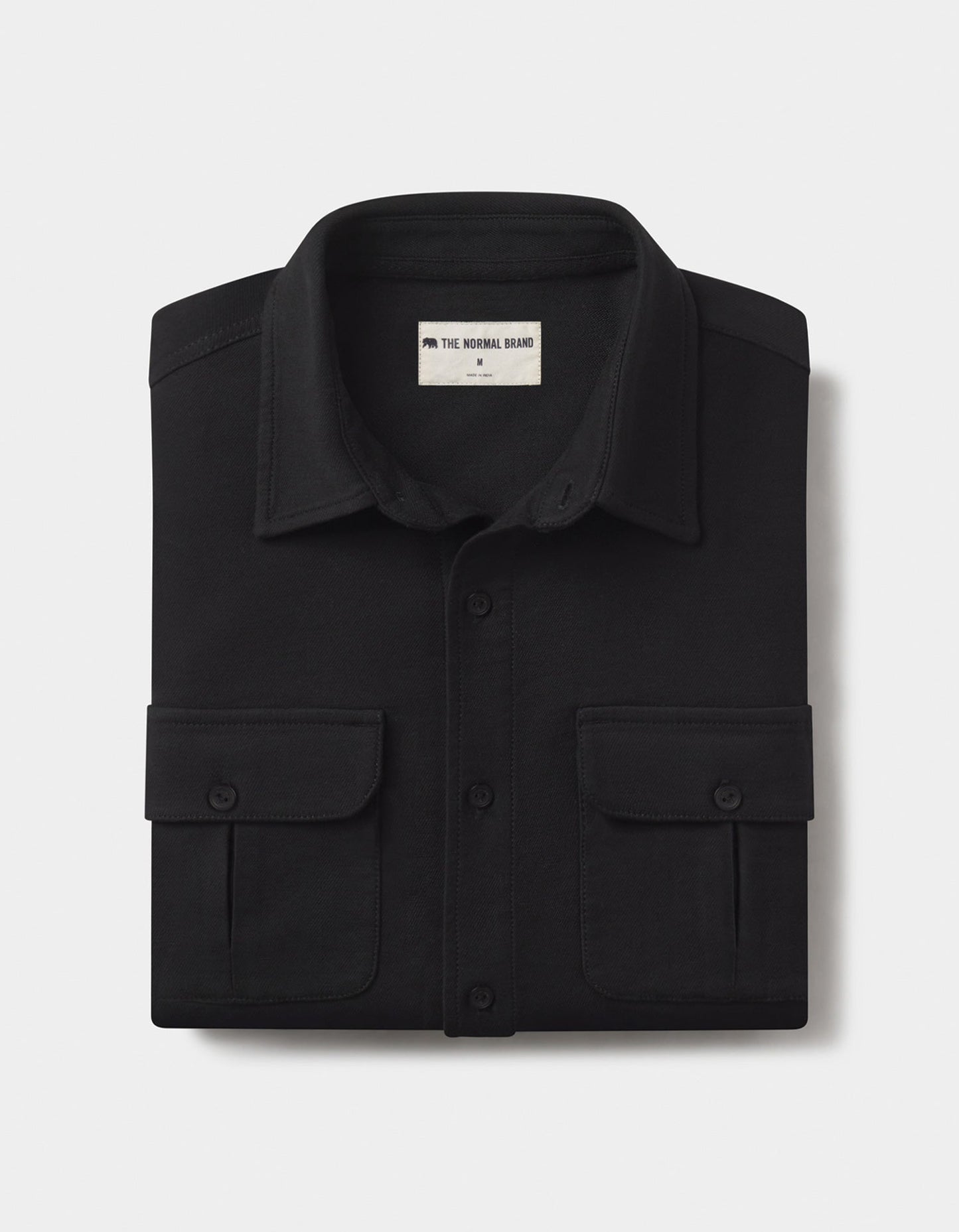 The Normal Brand Comfort Terry Shacket (Black)