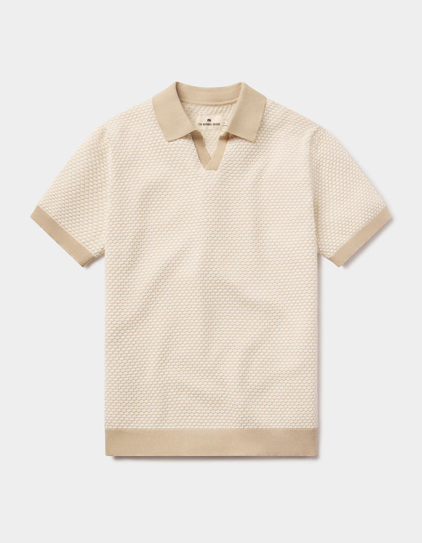 The Normal Brand Men's Robles Knit Jacquard Polo