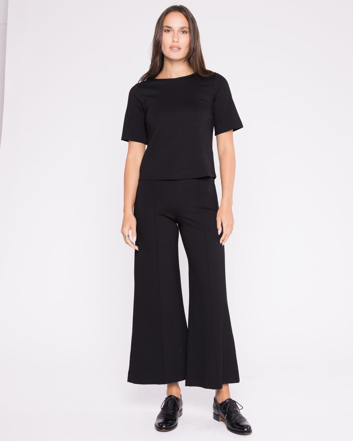 Ripley Rader Cropped Ponte Knit Wide Leg Pant