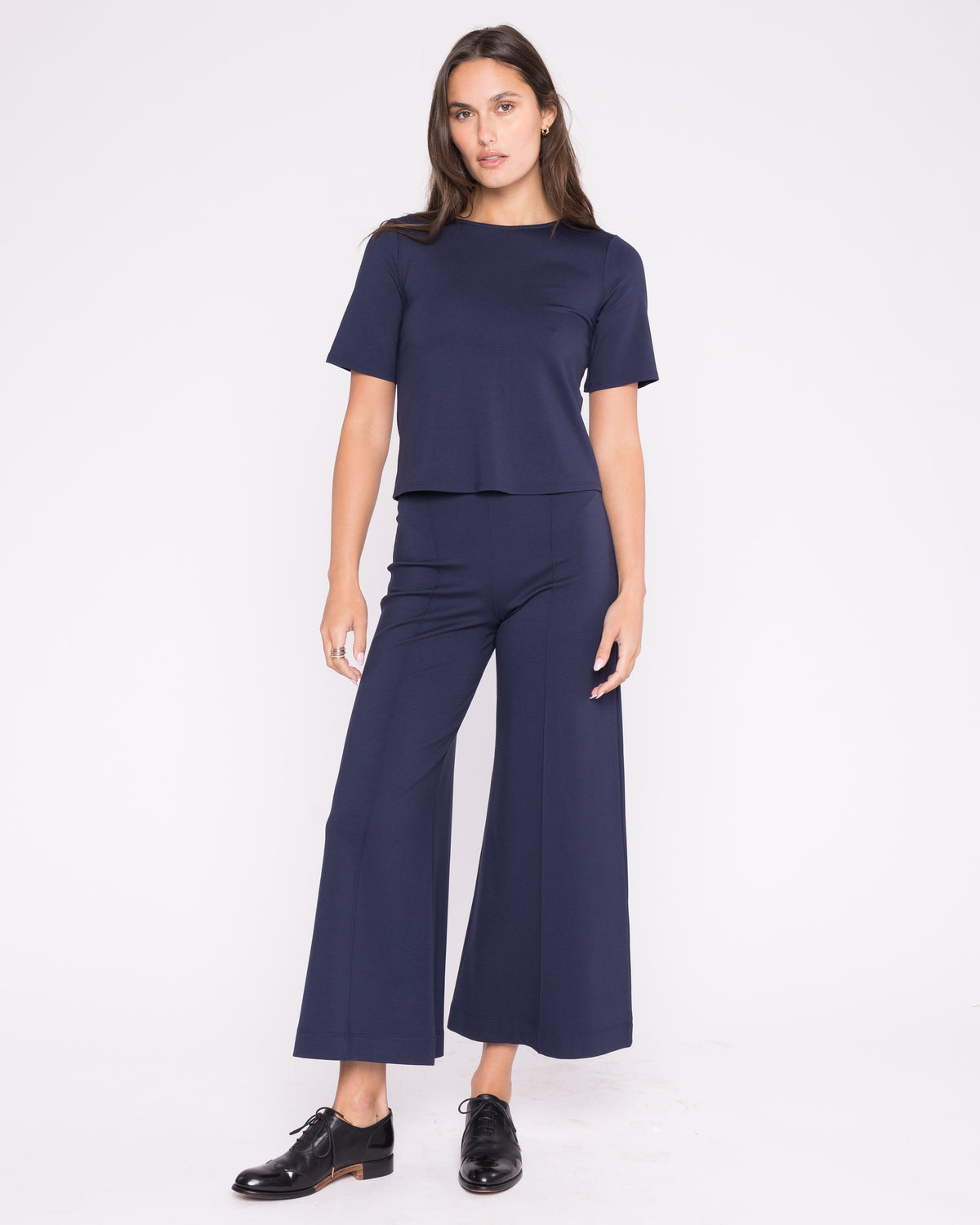 Ripley Rader Cropped Ponte Knit Wide Leg Pant