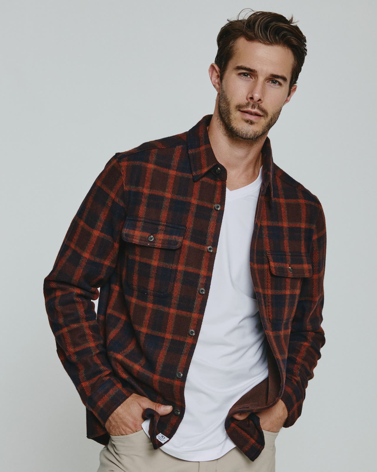 Burgundy 7 Diamonds Men's Generation 4-Way Stretch Long Sleeve Shirt
