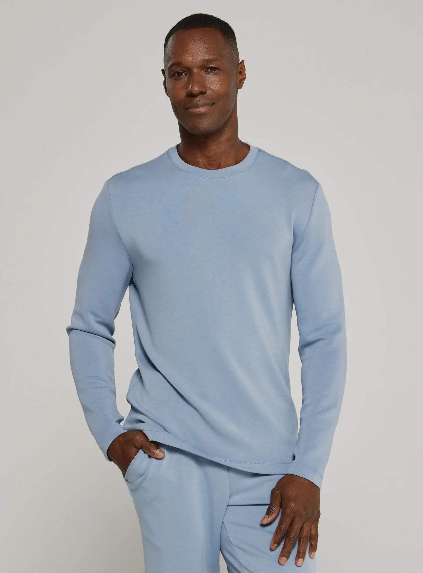 Light Blue 7 Diamonds Men's REV Long Sleeve Tee
