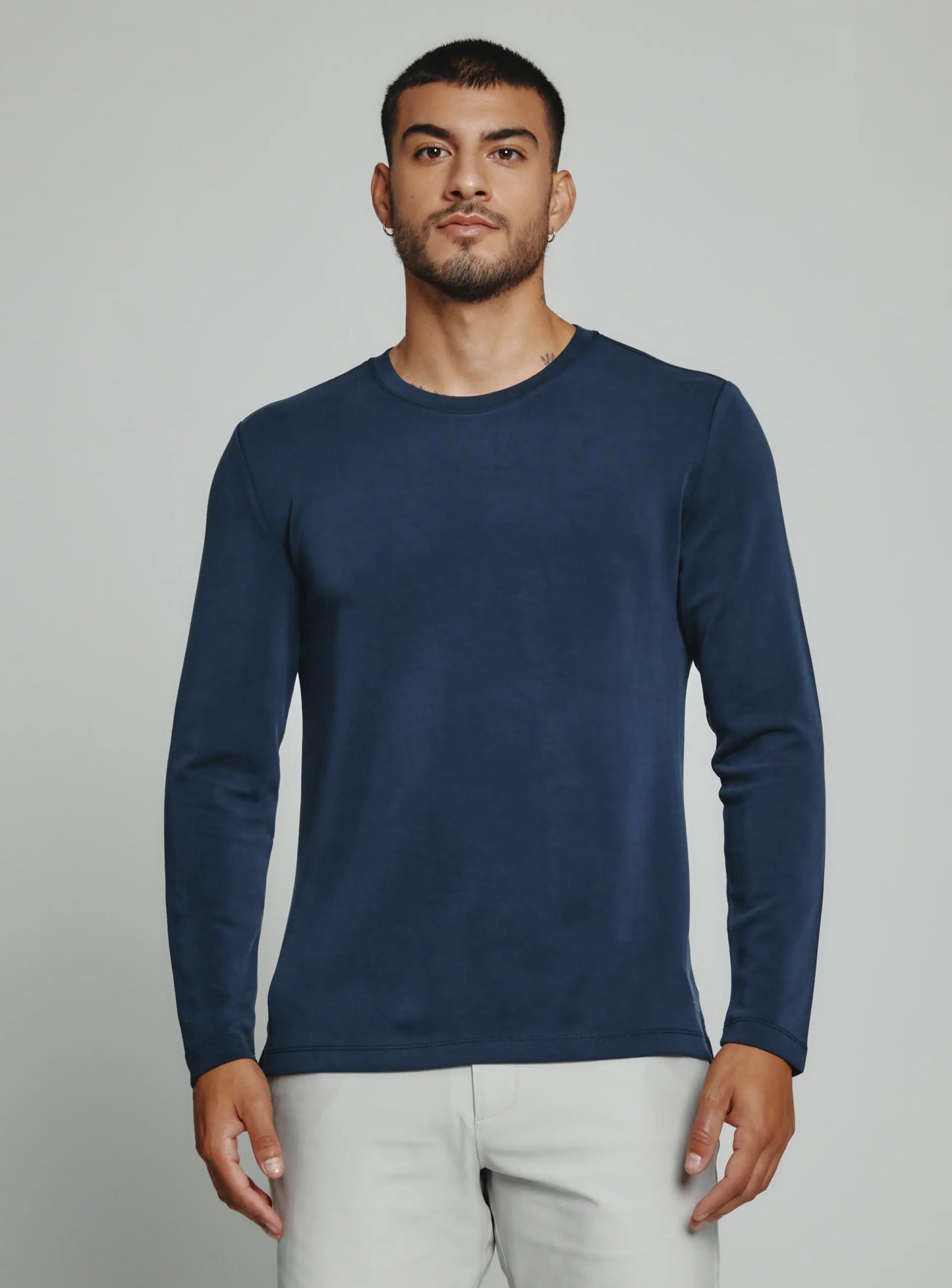Navy 7 Diamonds Men's REV Long Sleeve Tee