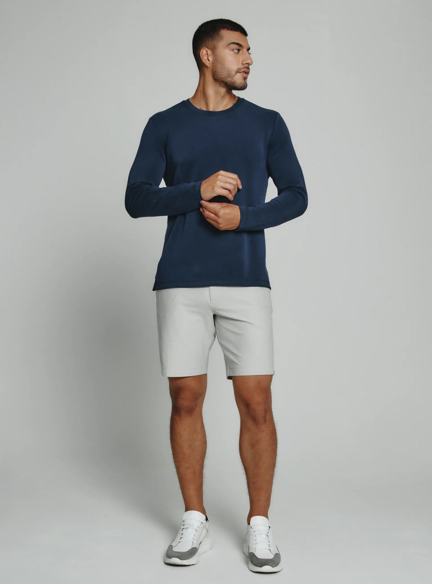 Navy 7 Diamonds Men's REV Long Sleeve Tee