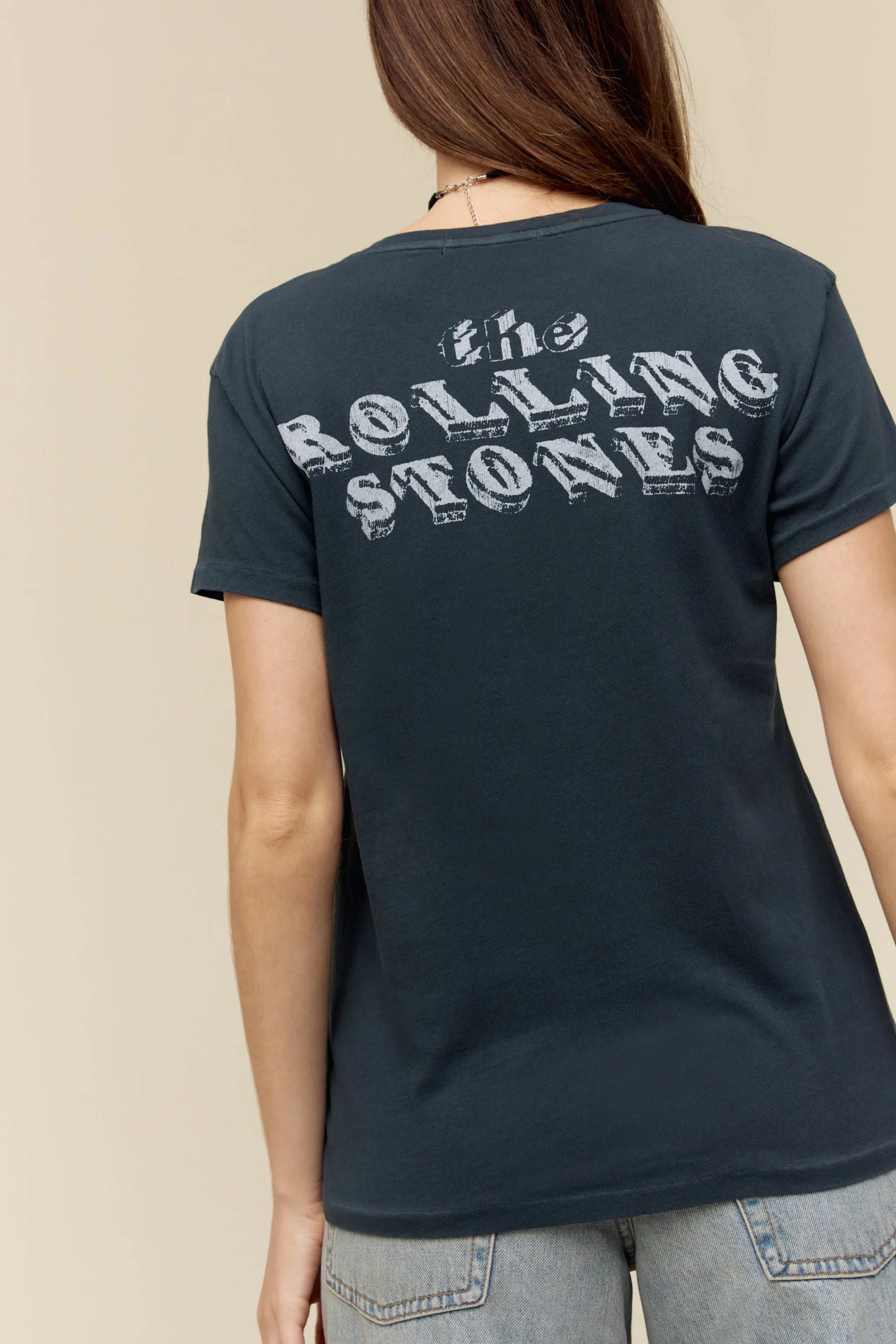 DayDreamer Rolling Stones Ticket Fill Tongue Tour Tee (Vintage Black)