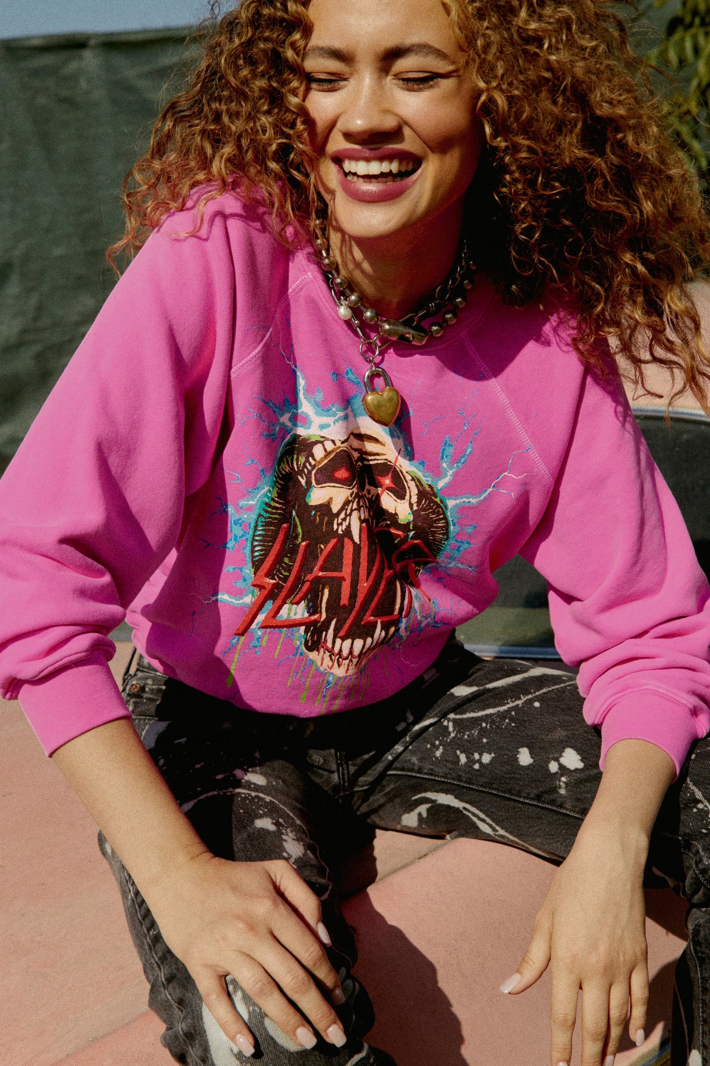 DayDreamer Slayer Electrified Raglan Crew (Sugar Plum)
