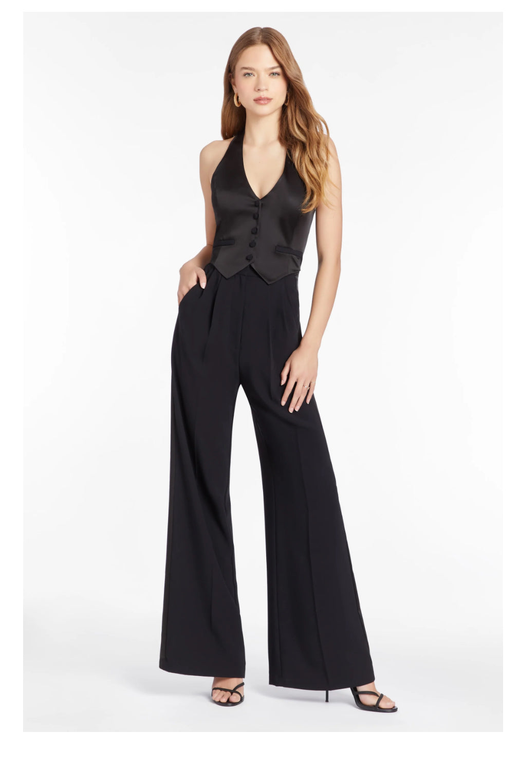 Amanda Uprichard Isadore Jumpsuit W/ Satin