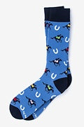Alynn Ties Talk Derby To Me Socks (Blue)