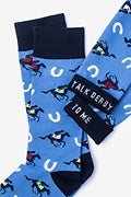 Alynn Ties Talk Derby To Me Socks (Blue)