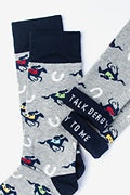 Alynn Ties Talk Derby To Me Socks (Gray)