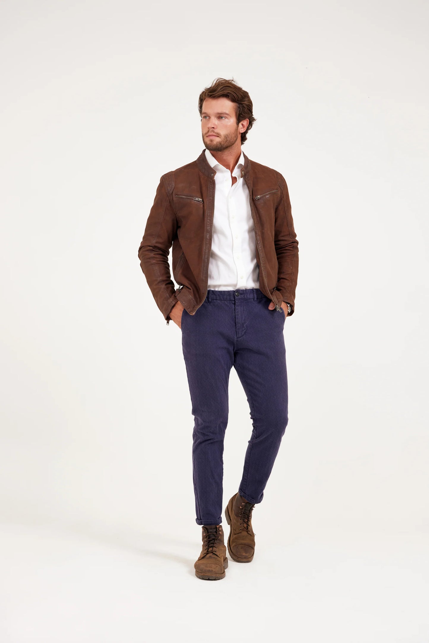 Mauritius Men's Tamio Regular Fit Leather Jacket